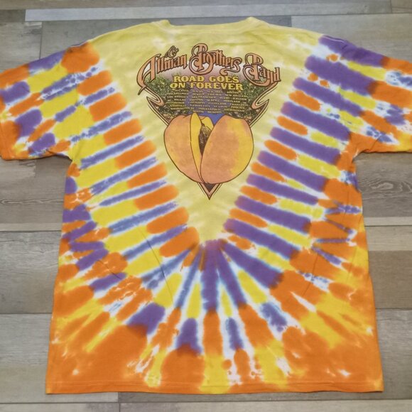 Allman Brothers Peach On Tour M, L, XL Tie Dye T-Shirt - Picture 2 of 4